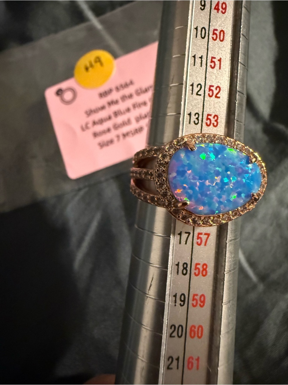 BP Show Me the Glam LC Aqua  Blue Fire Opal RBP6564 size 7